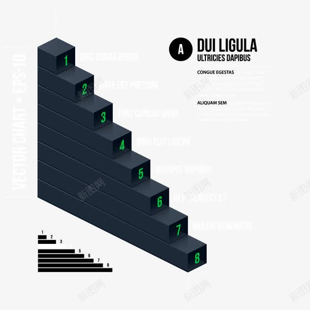 阶梯型步骤矢量图eps免抠素材_新图网 https://ixintu.com PPT阶梯 高清 矢量图