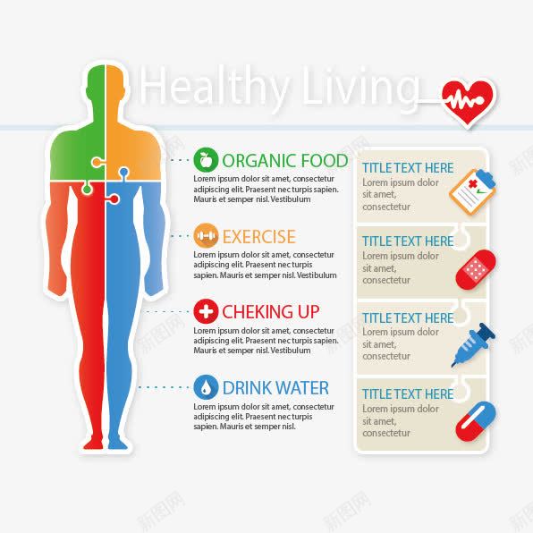 健康生活png免抠素材_新图网 https://ixintu.com health living 健康 卡通 生活