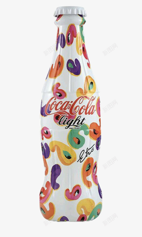 白色可口可乐创意图案瓶子png免抠素材_新图网 https://ixintu.com 创意 可乐创意图 可口可乐 可口可乐瓶 图案装饰 白色