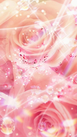 粉红水粉花h5浪漫梦幻粉色玫瑰H5背景高清图片