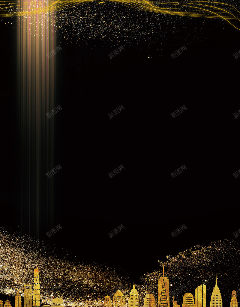黑色金色大气建筑地产广告背景图psd设计背景_新图网 https://ixintu.com 优雅 商务 地产 大气 广告背景图 建筑 质感 金色 黑色