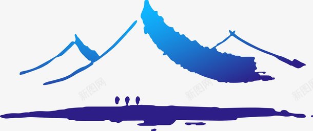 冰雪山峰元素图标png_新图网 https://ixintu.com 冰雪 山峰 海拔 登顶
