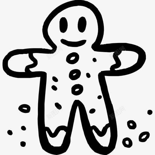 Gingerbreadman图标png_新图网 https://ixintu.com baker 面包 食品 饼干