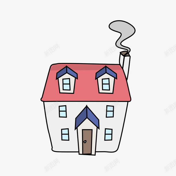 手绘房子png免抠素材_新图网 https://ixintu.com 建筑 房子 手绘画 矢量装饰 装饰