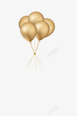 一大束气球金色气球气球高清图片