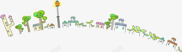 绿色树叶城市建筑装饰png免抠素材_新图网 https://ixintu.com 城市 建筑 树叶 绿色 装饰