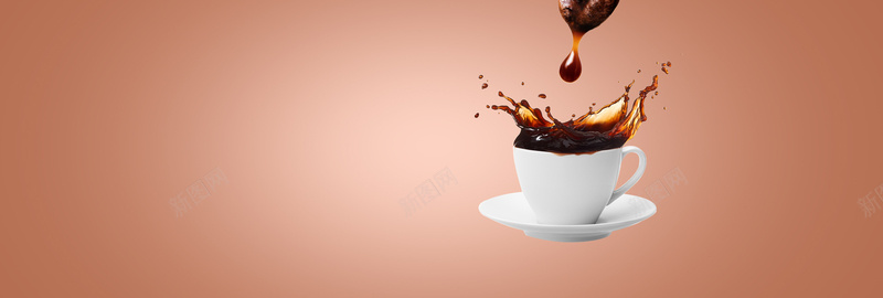 香醇咖啡简约bannerpsd设计背景_新图网 https://ixintu.com 吃货来啦 咖啡 咖色 杯子 简约 美味 美食 美食促销 零食 香醇