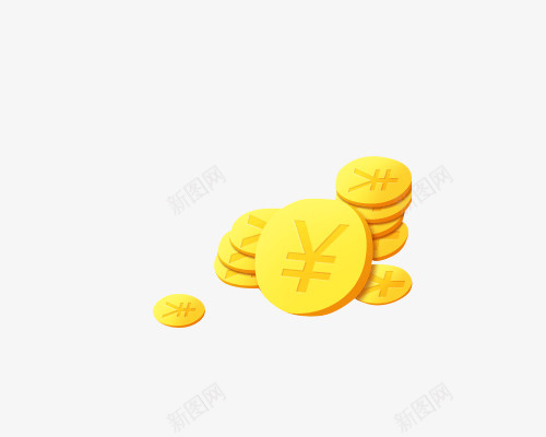 金币硬币金色图标png_新图网 https://ixintu.com 一堆金币 免抠图 抠图 插画 硬币 硬币样机 装饰画 金币
