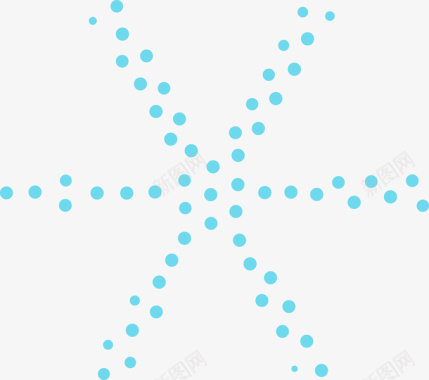 蓝色米字型圆形点状排列图图标图标