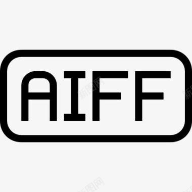 AIFF文件圆角矩形界面符号图标图标