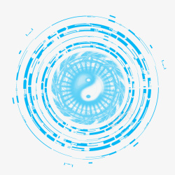 太极八卦阵蓝色太极八卦阵高清图片