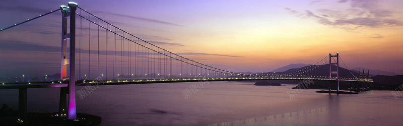 高清大桥背景jpg设计背景_新图网 https://ixintu.com 海报banner 夜景 大桥 天空 水面 摄影 风景