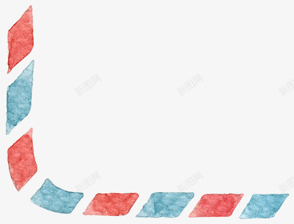 手绘水彩装饰图案png免抠素材_新图网 https://ixintu.com 手绘 水彩 红蓝色 装饰图案
