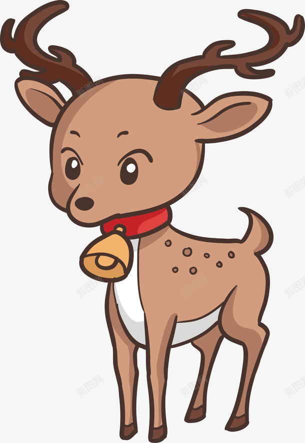 棕色的驯鹿矢量图ai免抠素材_新图网 https://ixintu.com 可爱驯鹿 圣诞节 圣诞驯鹿 棕色驯鹿 矢量png 驯鹿 矢量图