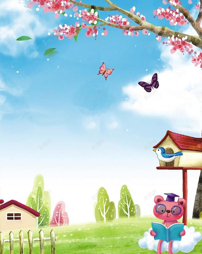 春天卡通背景背景图片免费下载 素材m Fofonqqnf 新图网 春天卡通背景背景图片免费下载 素材m Fofonqqnf 新图网
