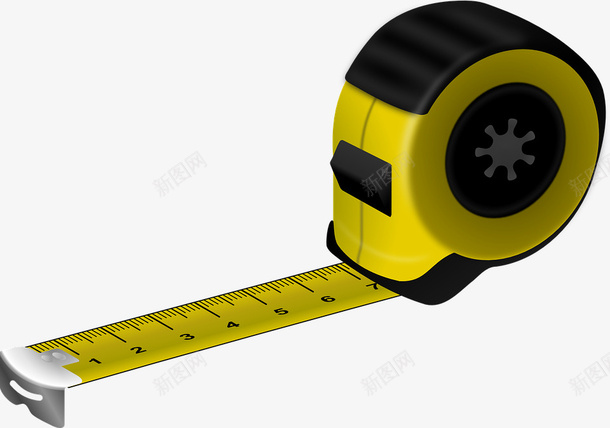 黄色测量卷尺png免抠素材_新图网 https://ixintu.com 卷尺 测量 测量工具 距离