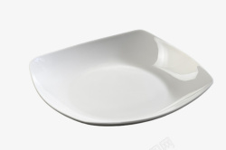 欧式白盘子方形盘子白色高清图片