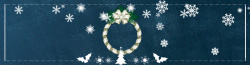 圣诞黑线框圣诞深色海报banner背景高清图片