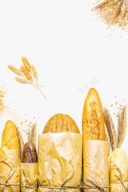 面包店海报欧美特色烘焙面包美食背景高清图片