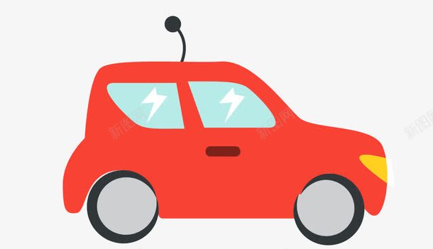 红色小汽车png免抠素材_新图网 https://ixintu.com PNG图形 PNG装饰 卡通 汽车 红色 装饰