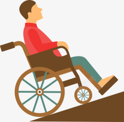 腿脚全国助残日坐轮椅的人高清图片