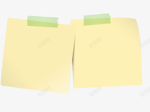 黄色胶带便条纸png免抠素材_新图网 https://ixintu.com 便条纸 纸 胶带 胶条 透明胶带 黄色