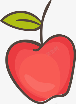 儿童节红色卡通苹果素材