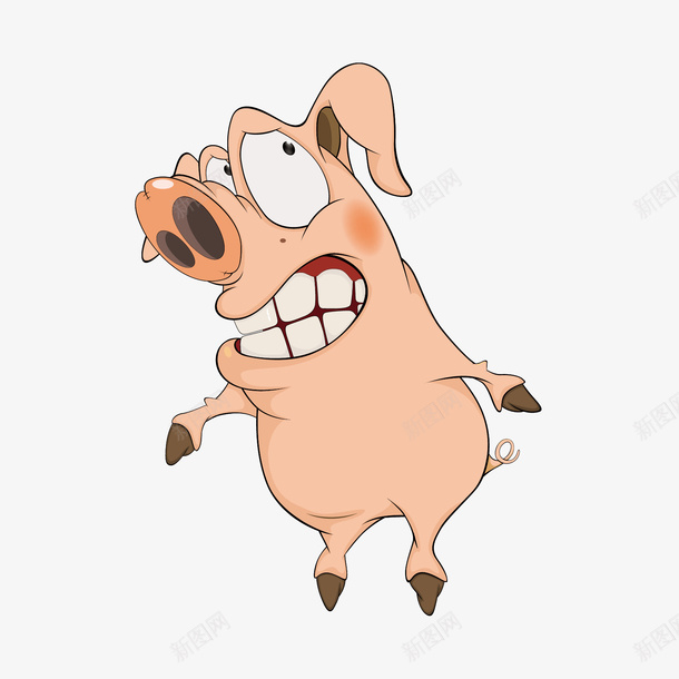 卡通猪矢量图ai免抠素材_新图网 https://ixintu.com 动物 卡通 可爱 大鼻子 猪 粉色 矢量图