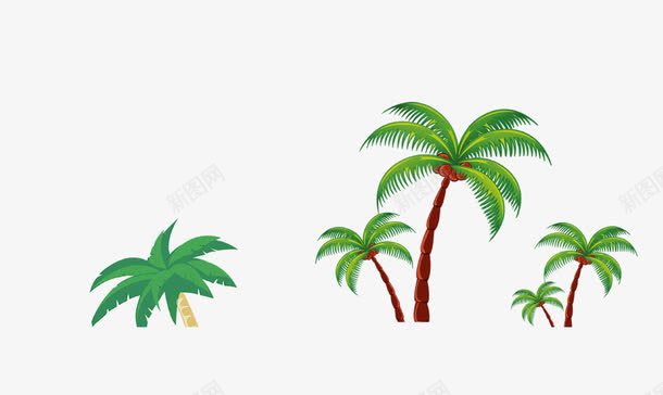 棕榈树手绘png免抠素材_新图网 https://ixintu.com 棕榈树手绘