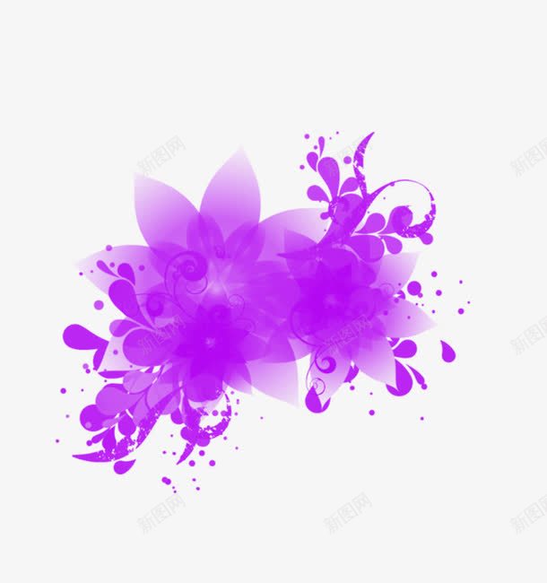 酷炫紫色藤曼植物png免抠素材_新图网 https://ixintu.com 欧式风格 紫色 藤曼 酷炫