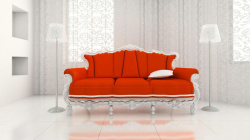 白色的沙发红色沙发海报背景素材高清图片