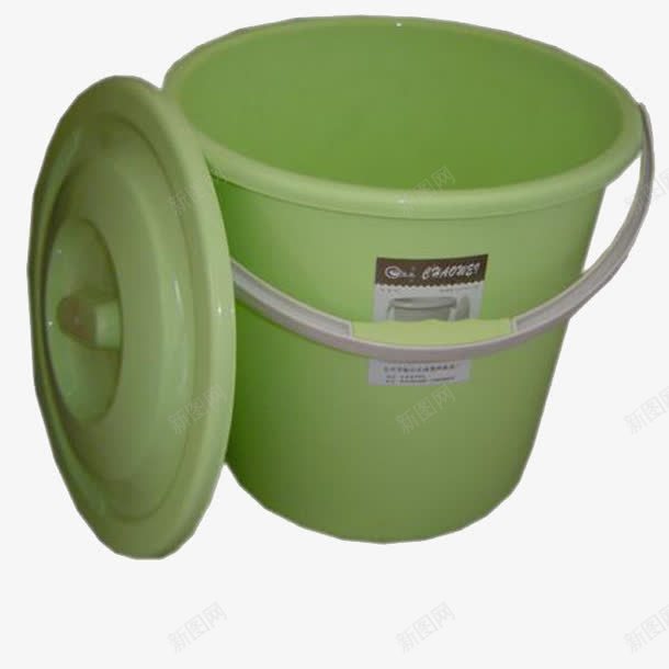 绿色塑料水桶png免抠素材_新图网 https://ixintu.com 塑料 塑料桶 水桶 绿色