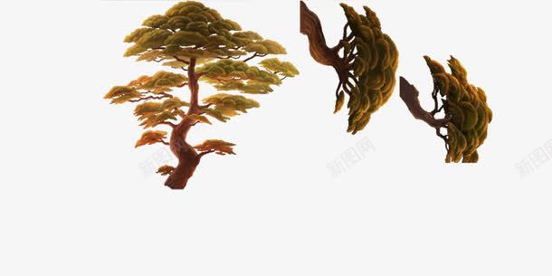 黄昏下的树木png免抠素材_新图网 https://ixintu.com PNG 免费PNG 古老 山 树