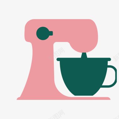 红色咖啡机图标装饰图标