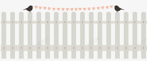 手绘围栏png免抠素材_新图网 https://ixintu.com 围栏 手绘围栏 矢量围栏 鸟