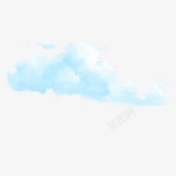 卡通蓝色云朵1素材