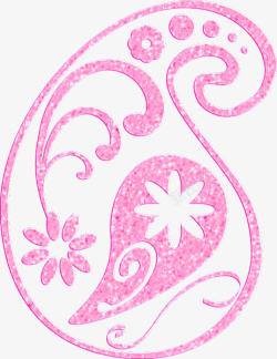 粉红花纹装饰素材