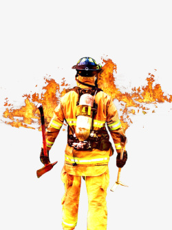 安全第一消防英雄人物高清图片