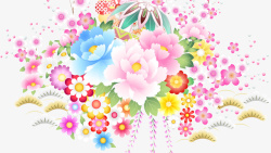 炫彩花多彩鲜艳的鲜花束高清图片