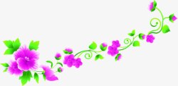 紫色花朵植物装饰素材