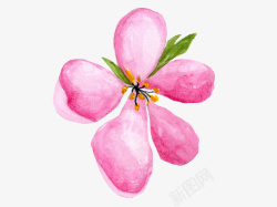 那朵花动漫卡通手绘粉色一朵花高清图片