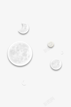 白色月亮中秋月亮圆又圆高清图片