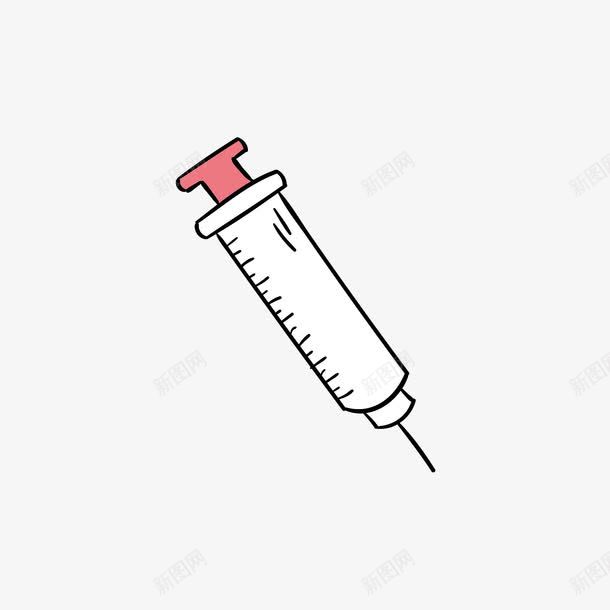 红白色针管png免抠素材_新图网 https://ixintu.com 日用 白色 矢量针管 红色 针管 黑色