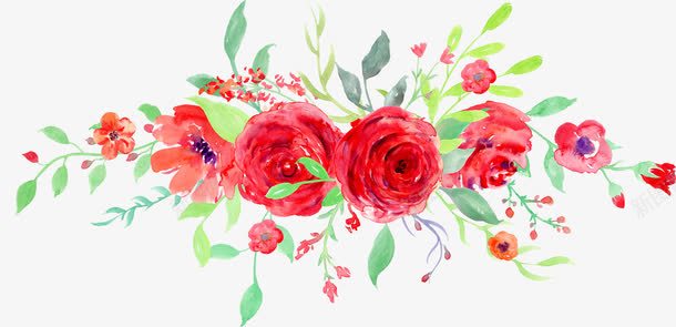 花簇简图png免抠素材_新图网 https://ixintu.com 卡通 叶子 手绘 桔梗 简图 花朵 花簇 装饰