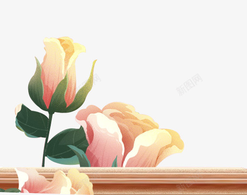 中国风手绘花朵插画png免抠素材_新图网 https://ixintu.com 中国风 手绘 插画 植物 花朵