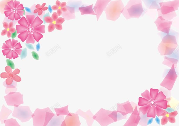 浪漫粉色边框相框png免抠素材_新图网 https://ixintu.com 相框 粉色 边框