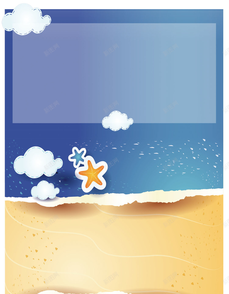 手绘蓝色沙滩H5psd设计背景_新图网 https://ixintu.com 卡通 卡通海生物 大海 手绘大海 手绘沙滩 沙滩 蓝色 蓝色大海
