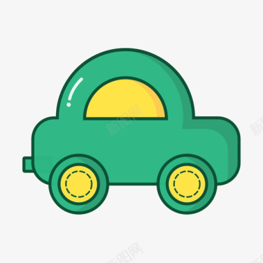 玩具车卡通图标图标