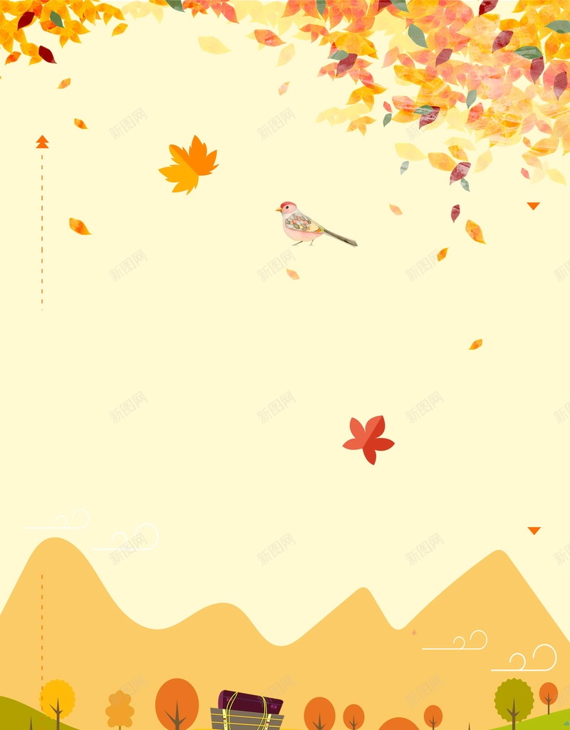 小清新秋季旅游海报psd设计背景_新图网 https://ixintu.com PSD源文件 PSD素材 入秋 分层文件 小清新 旅游 深秋 秋天在 秋季 秋季旅游 秋意浓 背景模板 背景海报 背景素材 金秋 高清背景