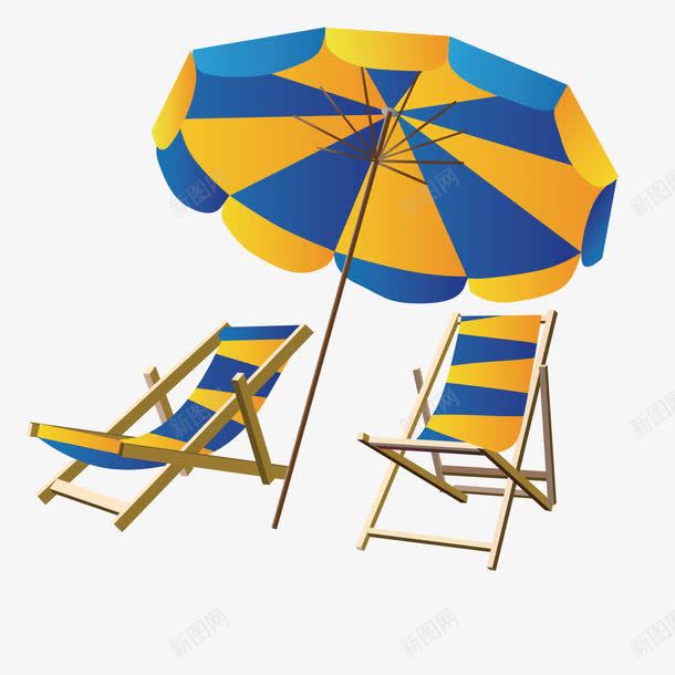 夏日海边度假海报png免抠素材_新图网 https://ixintu.com 夏日 太阳伞 海边 躺椅